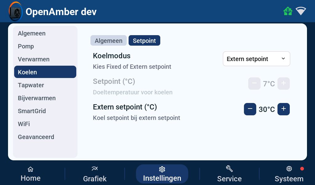 Koelen setpoint