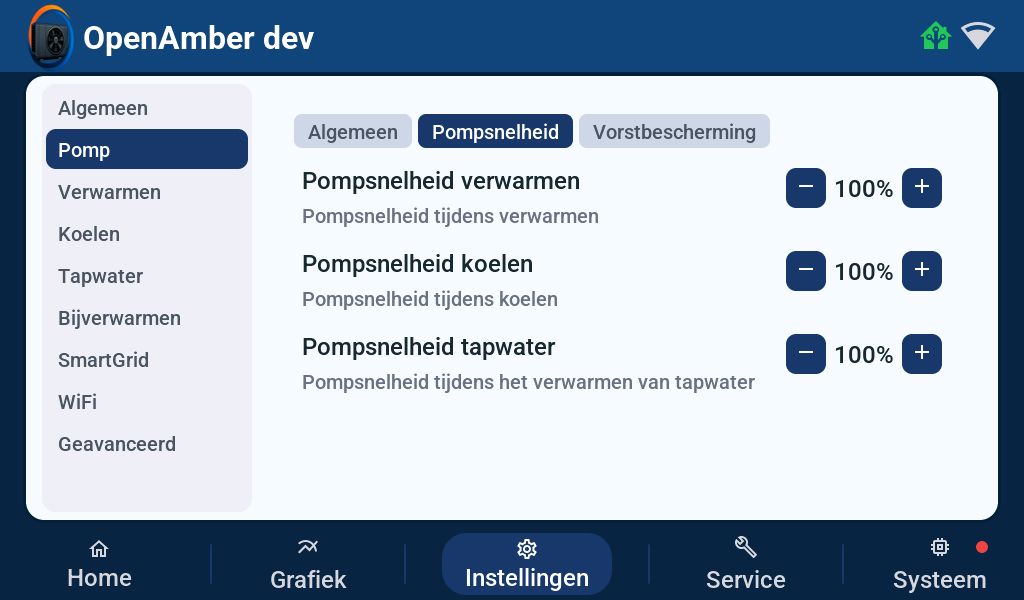 Pomp snelheid